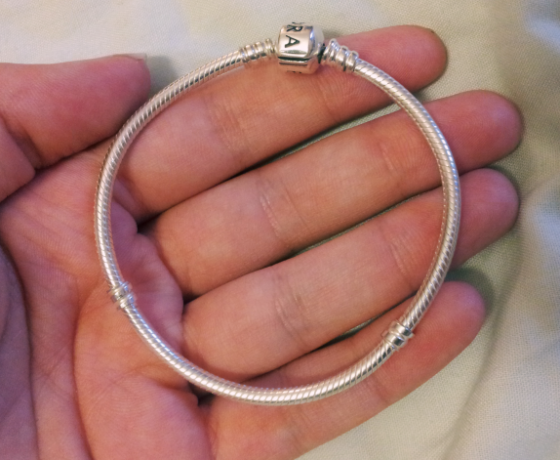 The Pandora silver bracelet