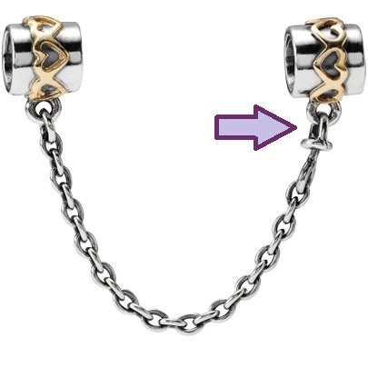 How To Put A Safety Chain, Charms And Spacers On A Pandora