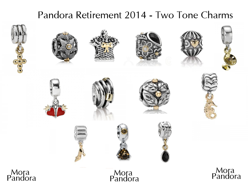 pandora 2014 retirement part 1 two tone charms