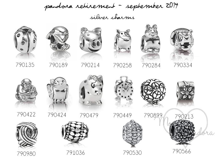 pandora retirement september 2014 silver charms
