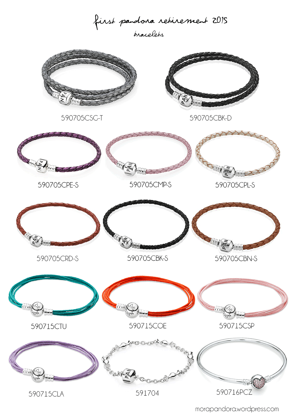 pandora retiring bracelets 2015