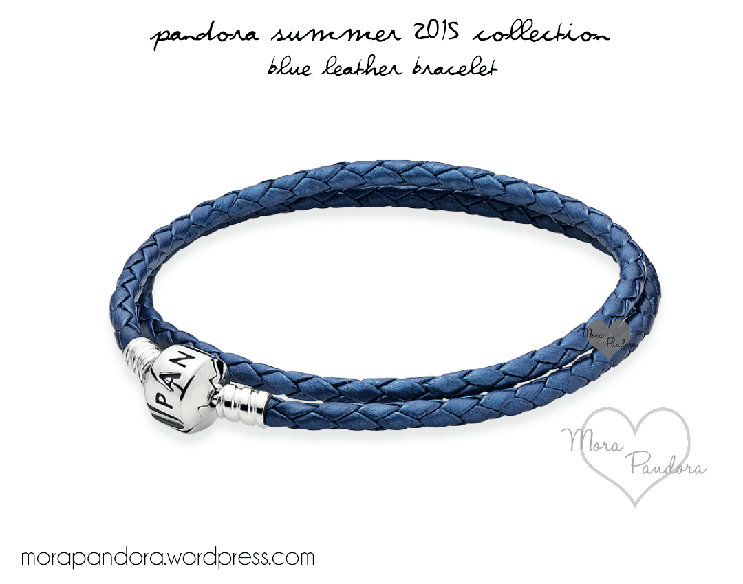 pandora summer 2015 blue leather bracelet