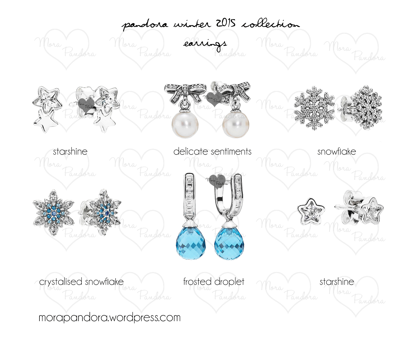 pandora winter 2015 earrings